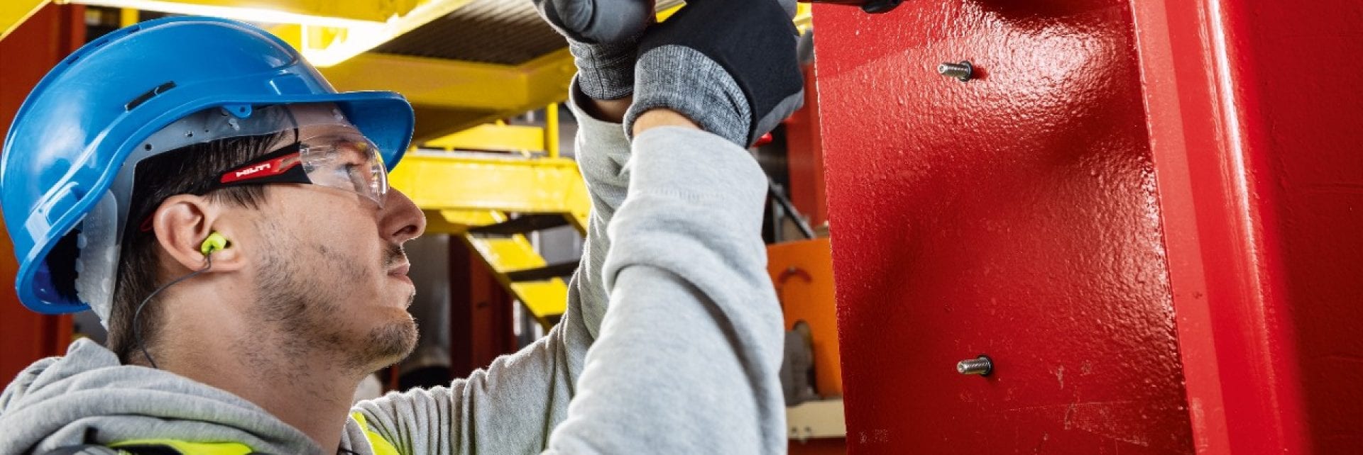 Fastening made using a Hilti powder-actuated nailer