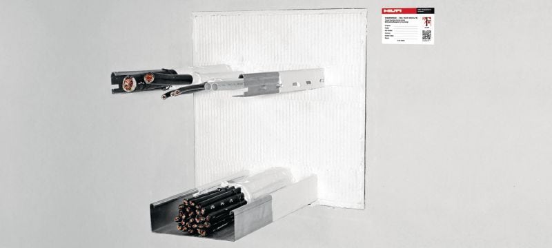 Masilla para revestimiento intumescente CP 673 Sistema de panel de revestimiento intumescente con una amplia variedad de homologaciones para el sellado de aberturas de tamaño medio a grande. Aplicaciones 1