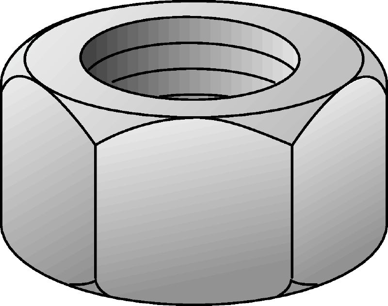 Tuerca hexagonal A4 conforme a la norma DIN 934 Tuerca hexagonal de acero inoxidable (A4) conforme a los requisitos de la norma DIN 934