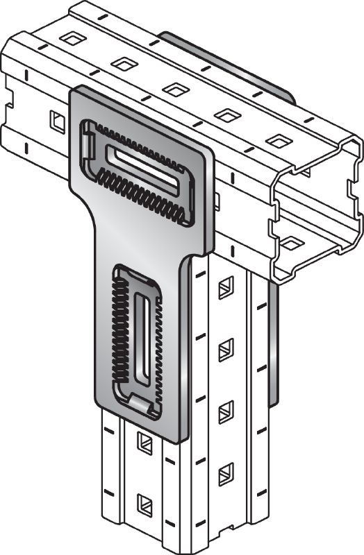 Conector MIC-T Conector galvanizado en caliente (HDG) para la fijación de vigas MI en perpendicular Aplicaciones 1