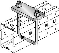 Accesorio para suspensión de tuberías MIC-SPH Accesorio galvanizado en caliente (HDG) para la fijación a vigas MI y el anclaje de tuberías suspendidas