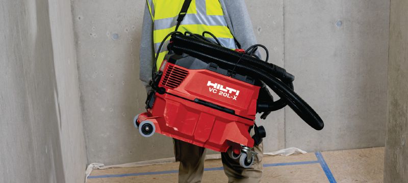 Aspiradora en húmedo/seco compacta para la construcción VC 20L-X Aspirador compacto universal con limpieza automática del filtro para utilización en seco y en húmedo, clase L Aplicaciones 1