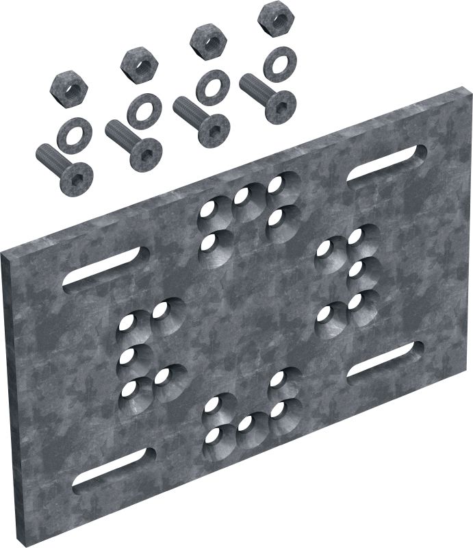 Placa modular MT-P-G OC Placa modular para el montaje de estructuras modulares en acero estructural sin necesidad de fijación directa