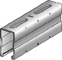 Carril MQ-72-F Carril de carga MQ galvanizado en caliente (HDG) de 72 mm de alto para aplicaciones de carga ligera/media