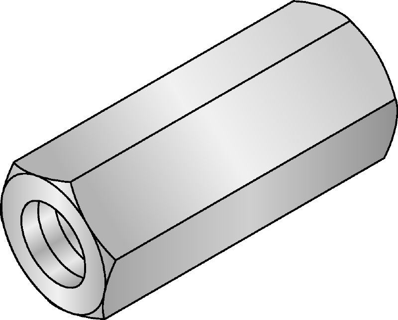 Acoplador de varilla roscada (imperial) Acoplamiento de varillas roscadas electrogalvanizado (sistema imperial)