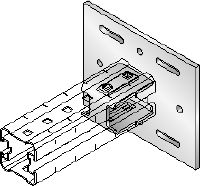 Conector de placa base MIQC-S Placa base galvanizada en caliente (HDG) para la fijación de vigas MIQ a acero en aplicaciones pesadas